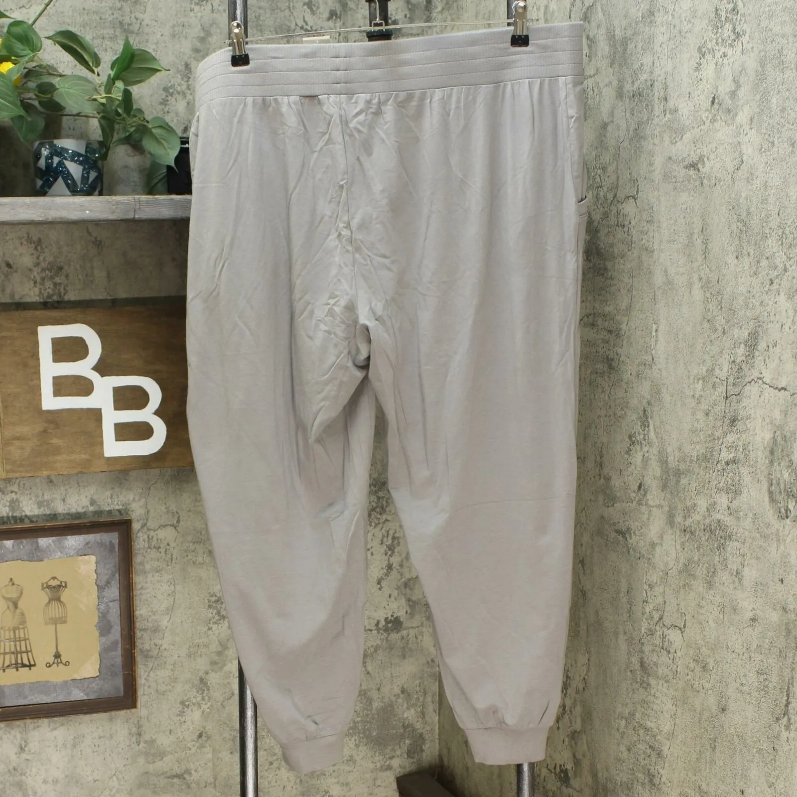 AnyBody Women's Plus Size Cozy Knit Side Ribbed Jogger Pants