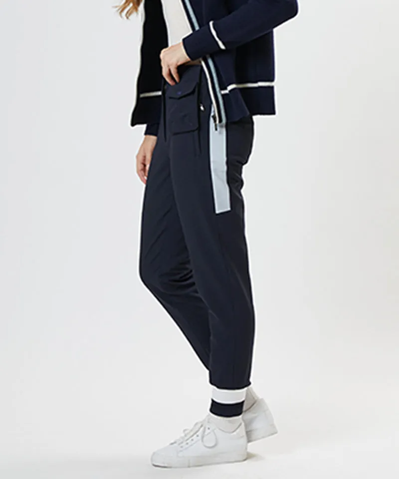 AVEN Side Color Line Jogger Pants - Navy