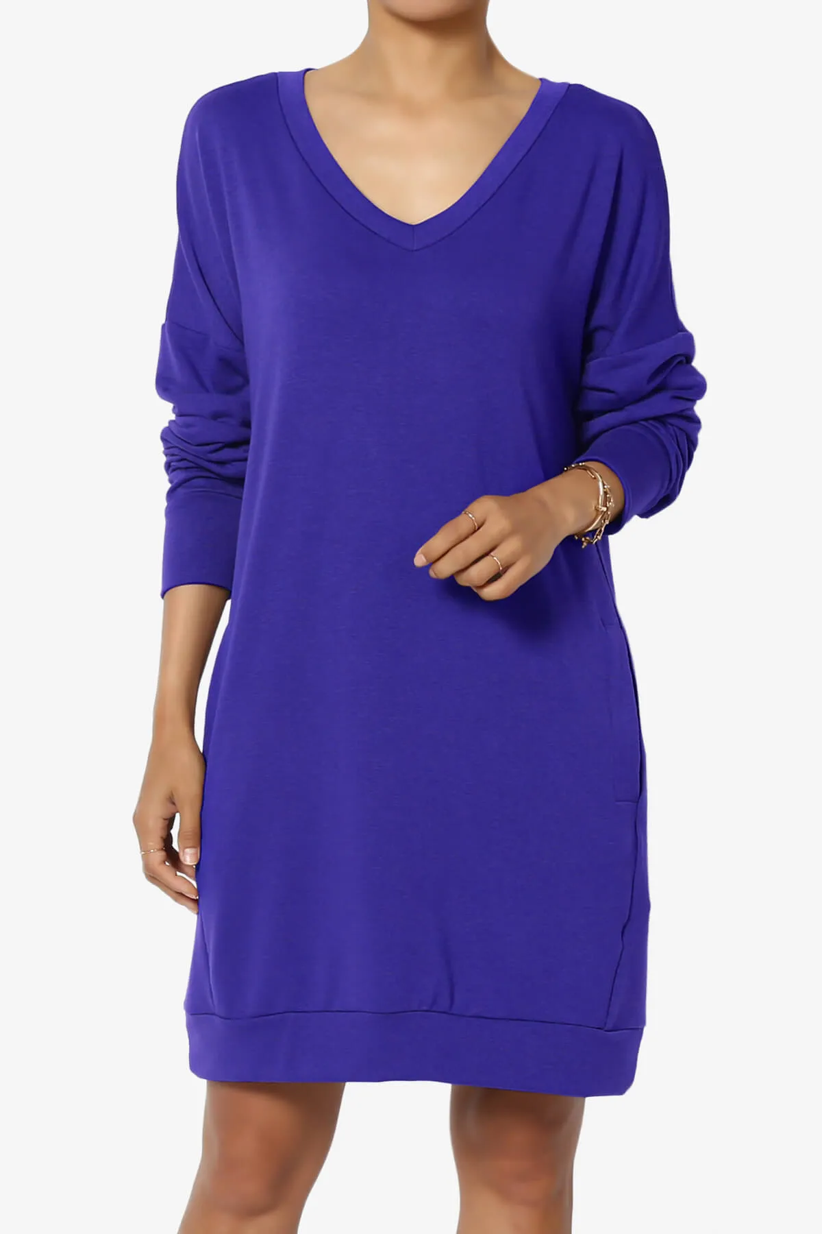 Chrissy V-Neck Pocket Soft Terry Tunic