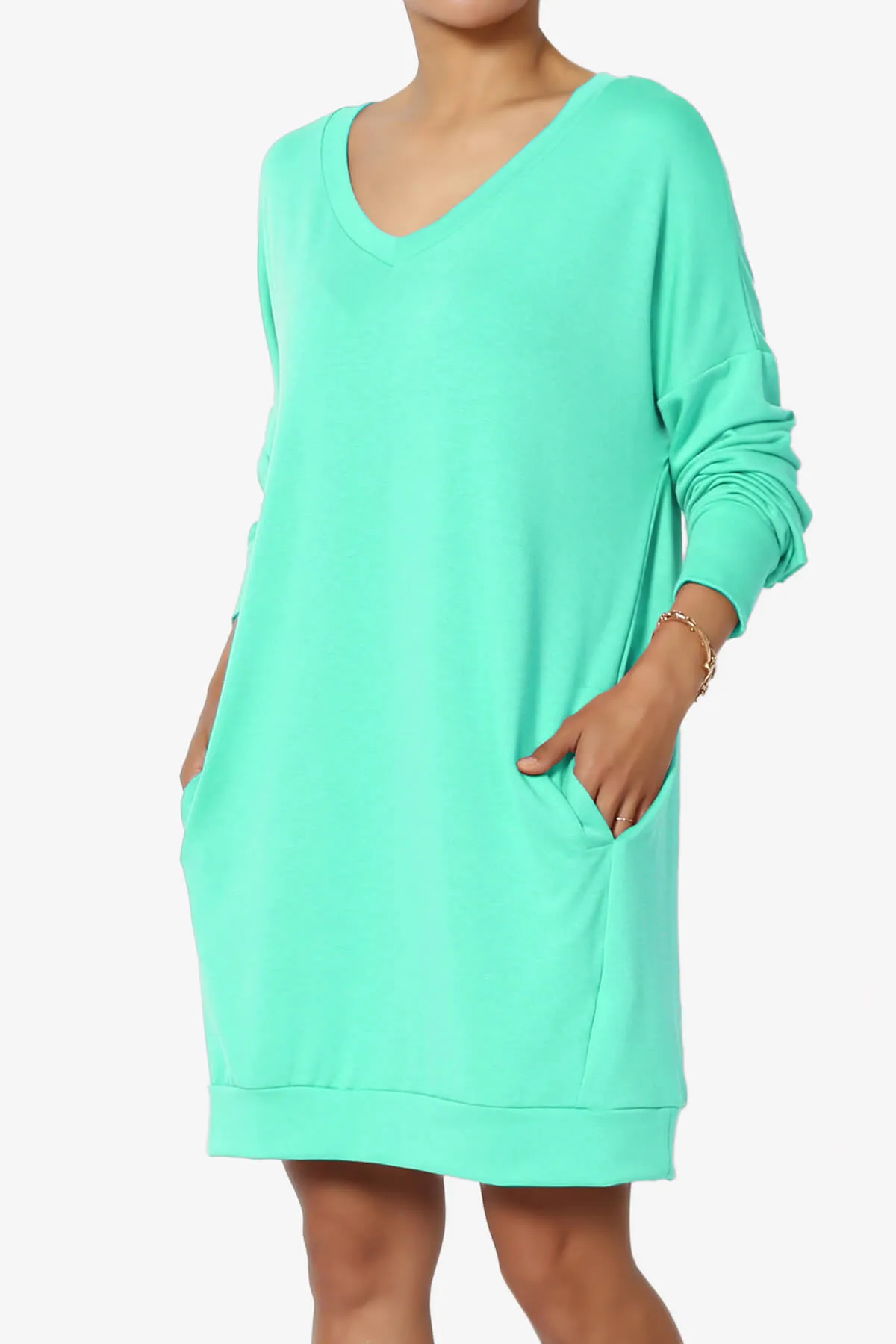 Chrissy V-Neck Pocket Soft Terry Tunic