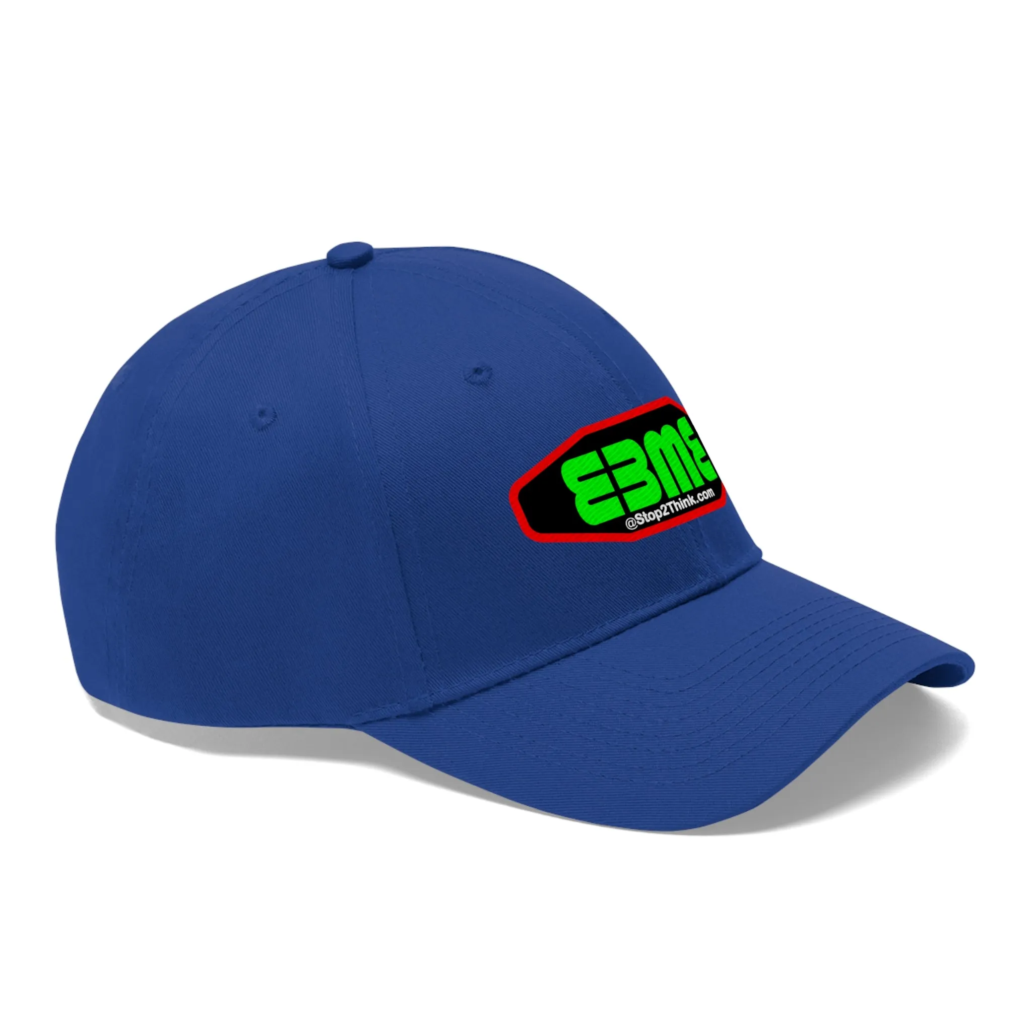 E3ME@Stop2Think.com (Green) Encourages, Educates and Entertains with Motivational Education!  Unisex Twill Hat