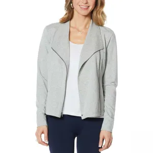 G by Giuliana Women's Plus Size Jet Set French Terry Moto Jacket