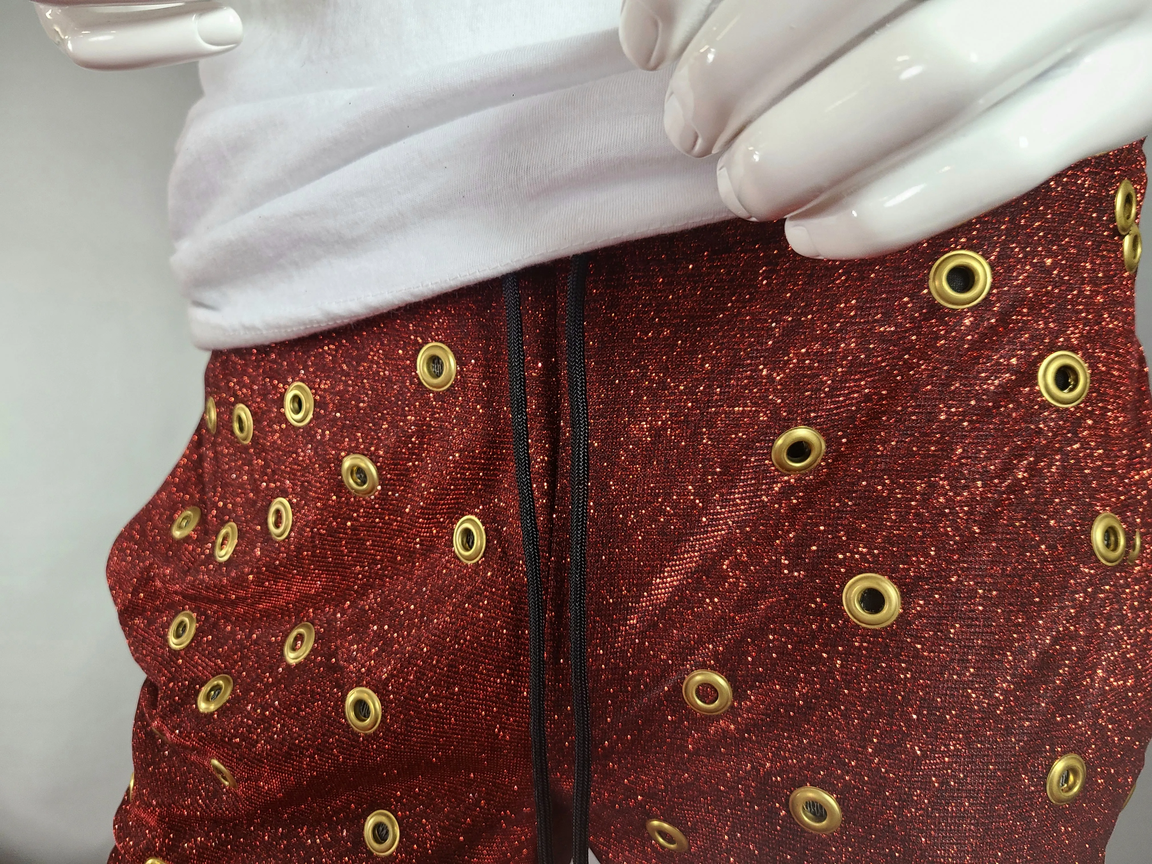 Glitter Grommet Pants