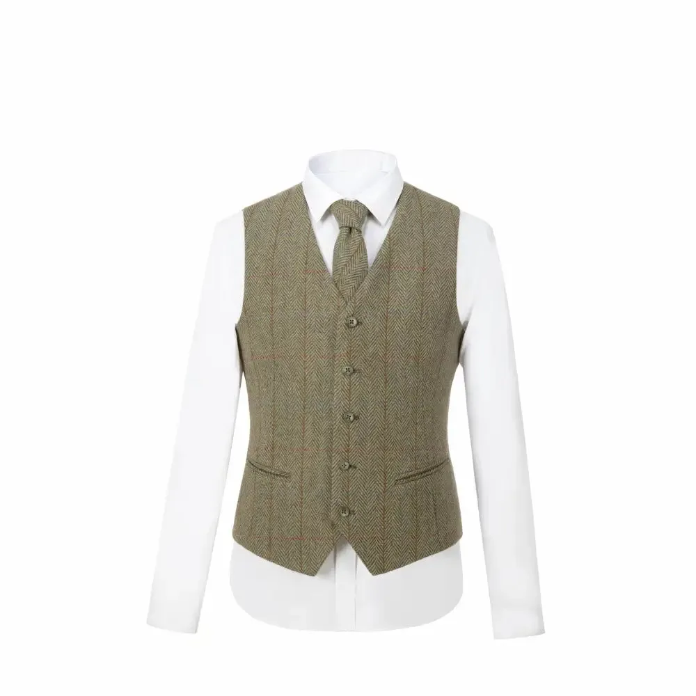 Harvest Green Check Tweed 3 Piece Suit