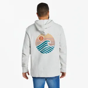 Life is Good Men's Linear Wave Simply True Fleece Hoodie
