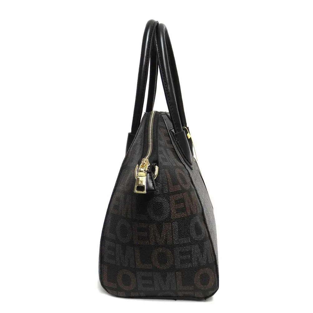 LOEM signature Print shoulder Bag handbag tote Designer Black golden brand