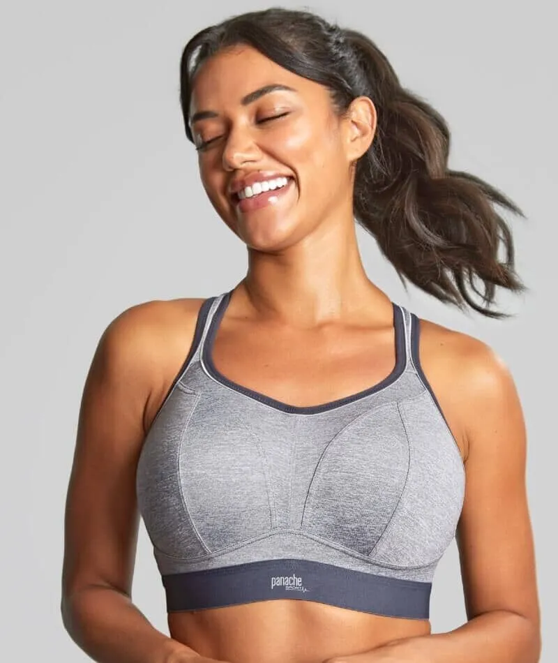 Panache Sport Boundless Wire-free Sports Bra - Charcoal Marle