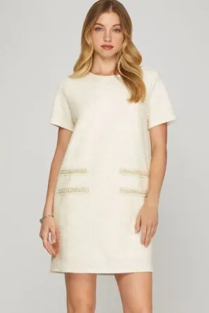 She   Sky Pearl Jam Tweed Dress
