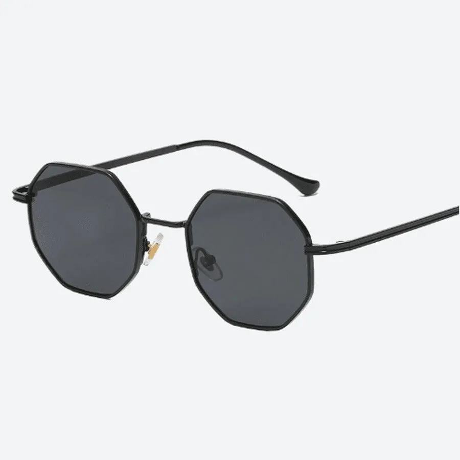 Trendy Geometric Octagon Frame Sunglasses